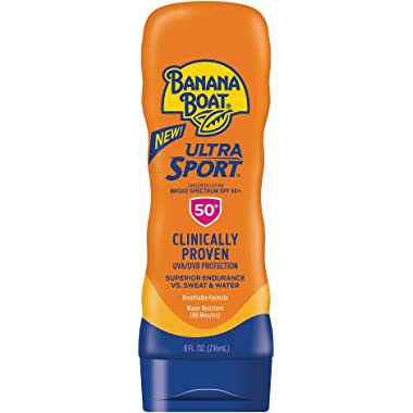 Banana Boat Ultra Sport Sunscreen Lotion, New Formula, SPF 50+, 8 Ounces