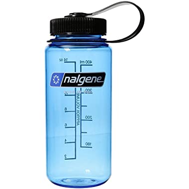 Nalgene Tritan Wide Mouth BPA-Free Water Bottle (Blue w/Black, 32 Ounce)