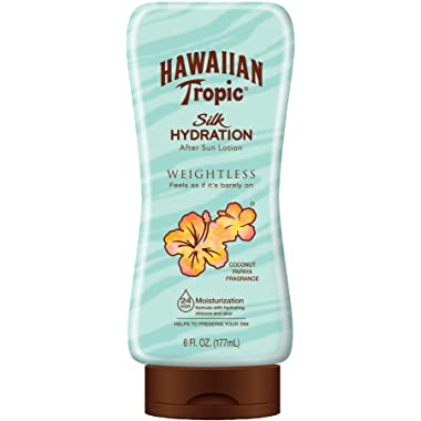 Hawaiian Tropic Silk Hydration Weightless After Sun Gel Lotion With Hydrating Aloe And Gel Ribbons, 6 Ounce