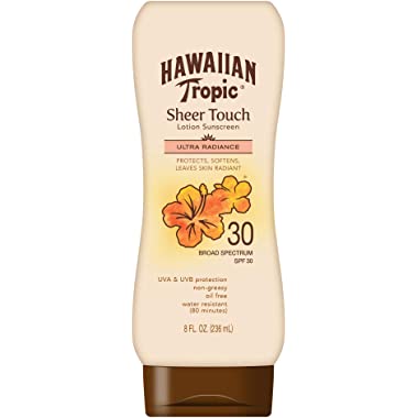 Hawaiian Tropic Sheer Touch Lotion Sunscreen, Moisturizing Broad-Spectrum Protection, SPF 30, 8 Ounces