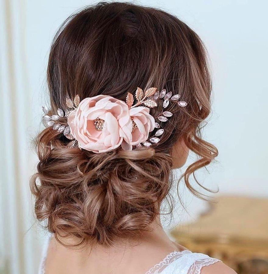 Elegant Prom Updo Wedding Hairstyles for Medium length Hair and Long Hair; Trending wedding hairstyles in 2019; updos;