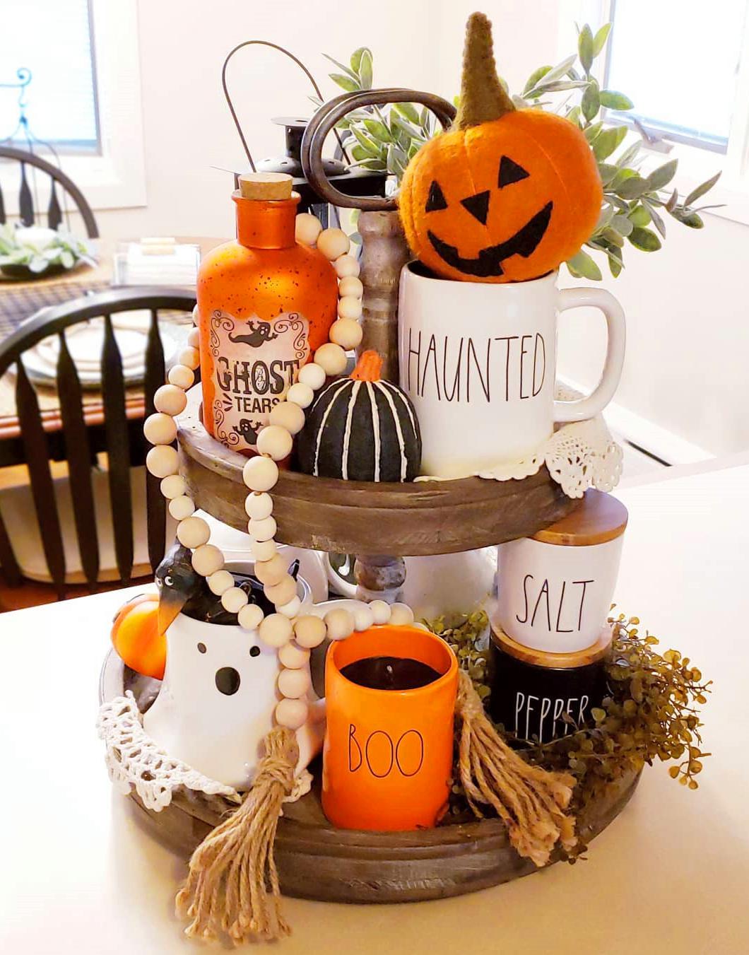 75+ Ways To Decorate Your Tiered Tray For Halloween