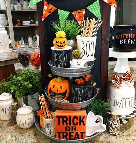 75+ Ways To Decorate Your Tiered Tray For Halloween