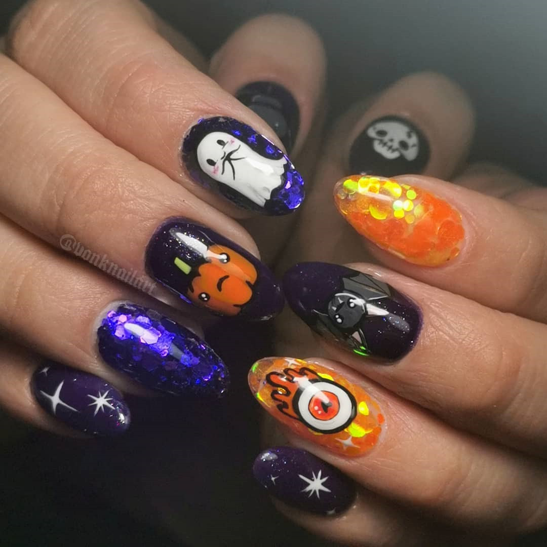 55 Amazing Halloween Nail Art Ideas #Halloween #HalloweenNail