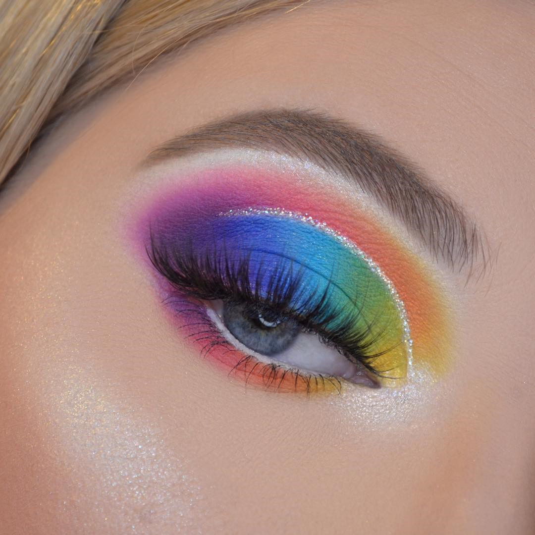 40 Pretty Rainbow Makeup Ideas