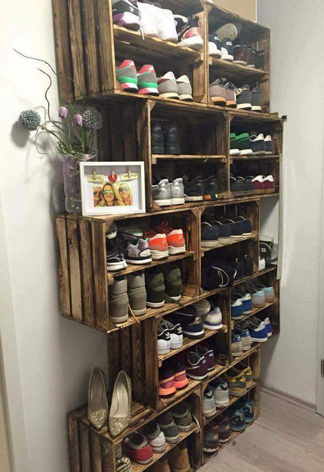 38 Best Simple DIY Shoe Racks You’ll Want To Make,shoe rack ideas pinterest,shoe rack ideas diy,shoe storage ideas for small spaces