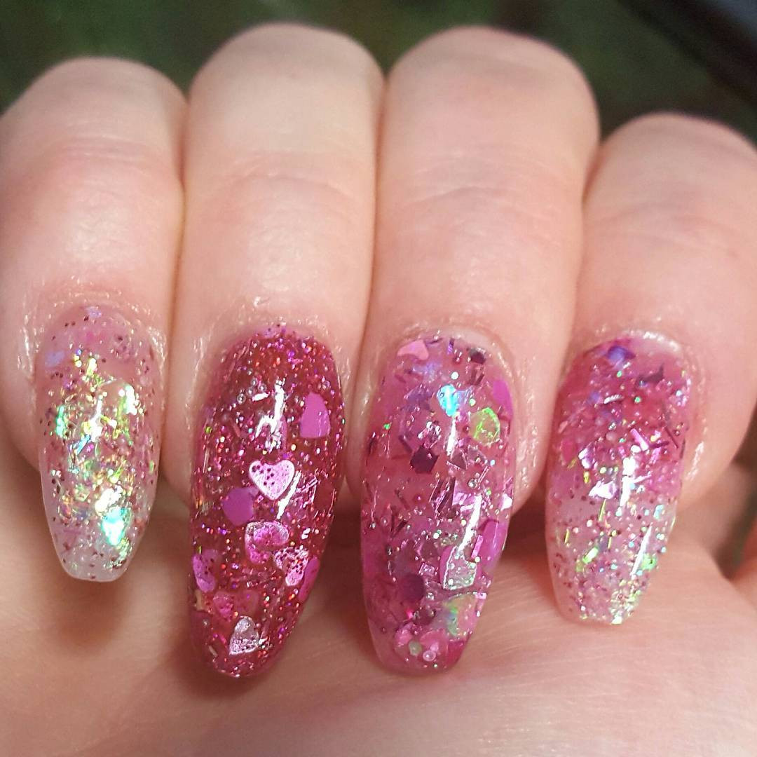 35 Valentine's Day Nail Designs You'll Fall Head Over Heels,valentines day nails 2020,valentines day nails coffin,valentines day nails 2020