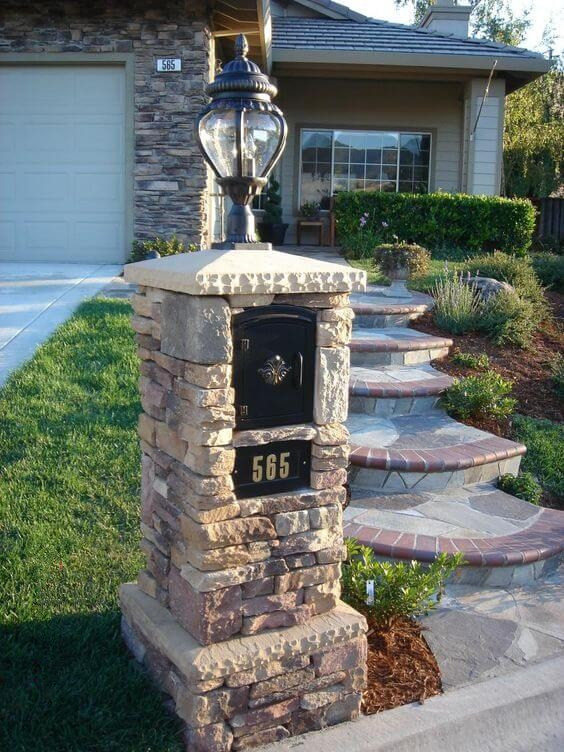 38 Adorable Stone Mailbox Ideas and Designs for 2020