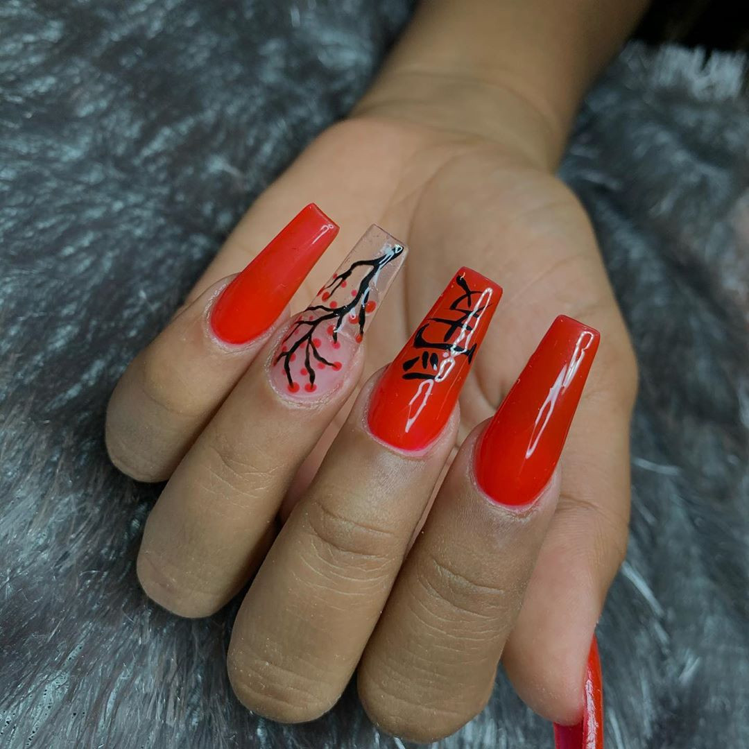 50 Acrylic Nail Designs to Fascinate Your Admirers,acrylic nail ideas 2020,acrylic nail ideas coffin,acrylic nail designs for summer