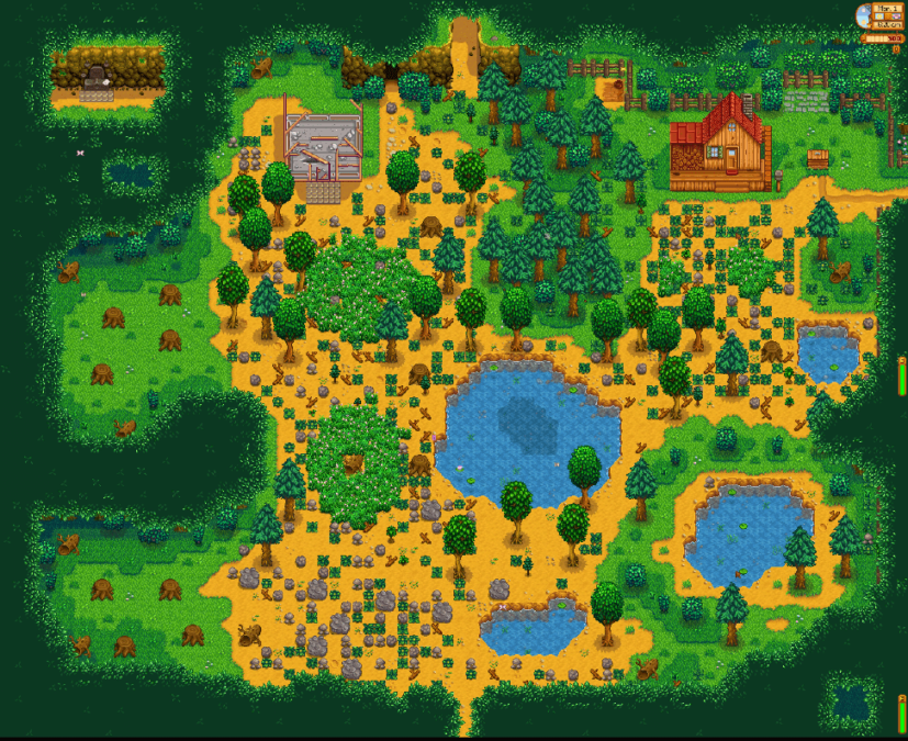 Stardew Valley farm layout Forest